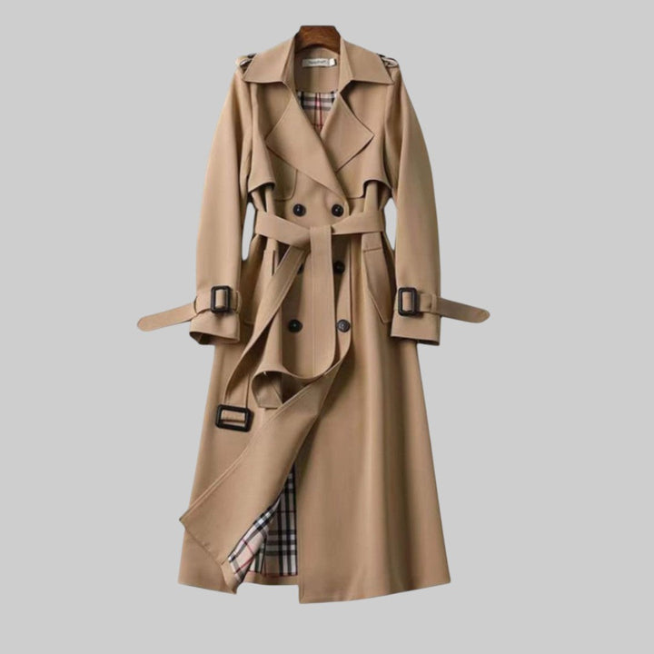 Klassieke trenchcoat voor dames met riem
