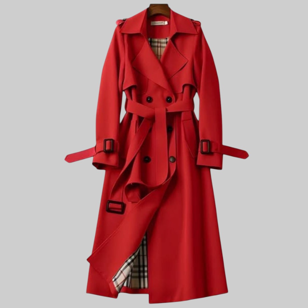 Klassieke trenchcoat voor dames met riem