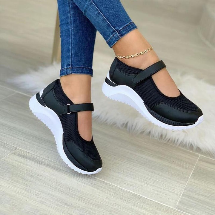 Orthopedische sneakers voor dames met klittenbandsluiting, ademend