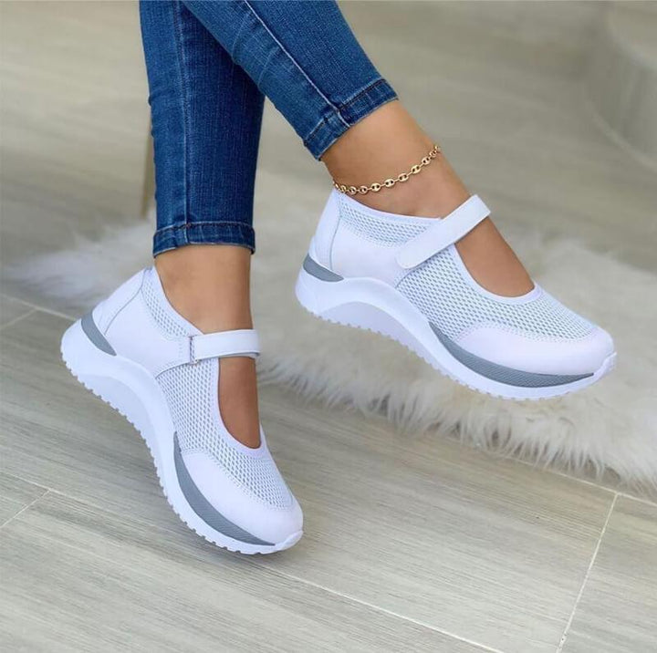 Orthopedische sneakers voor dames met klittenbandsluiting, ademend