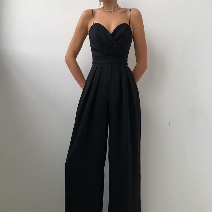 Elegante jumpsuit met wijde pijpen