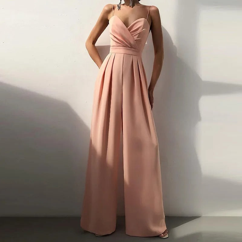 Elegante jumpsuit met wijde pijpen