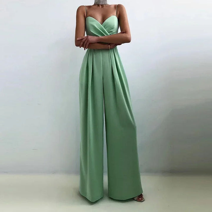 Elegante jumpsuit met wijde pijpen