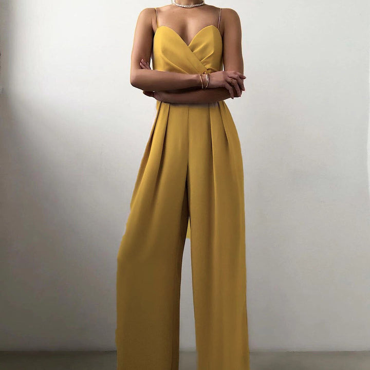 Elegante jumpsuit met wijde pijpen