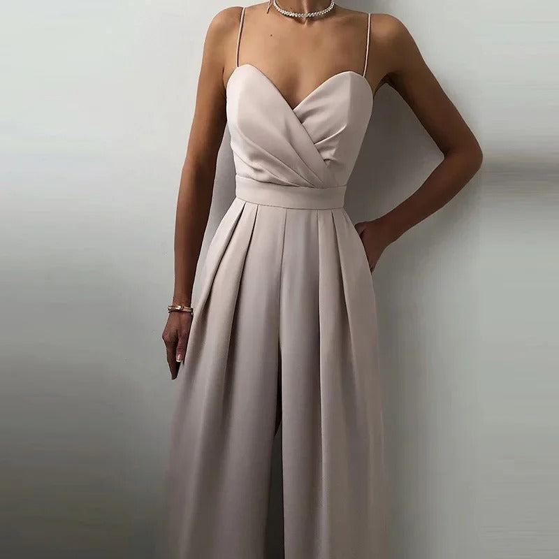 Elegante jumpsuit met wijde pijpen