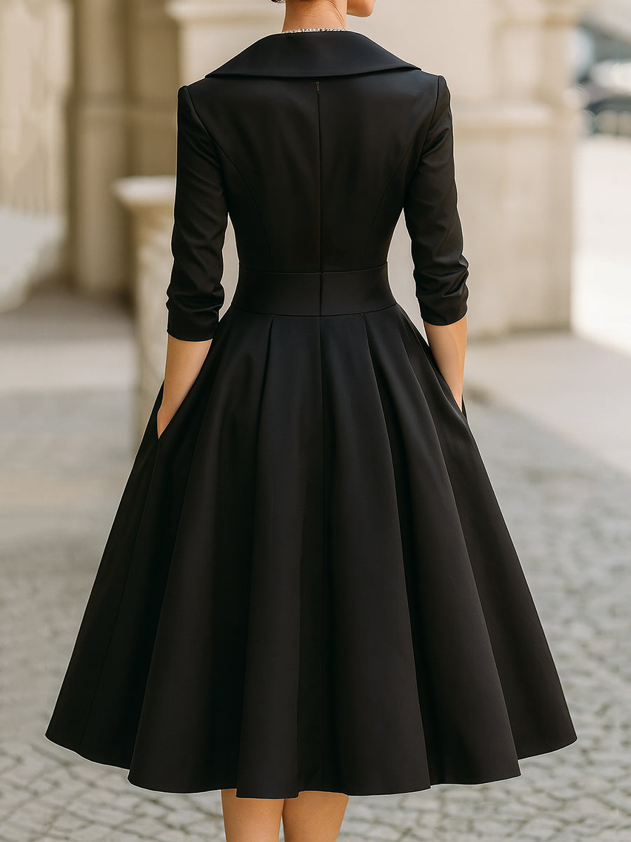 Vintage midi-jurk voor dames