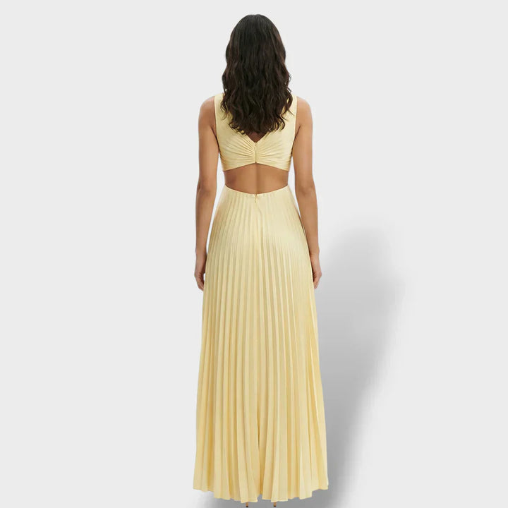 Geplooide midi zomerjurk