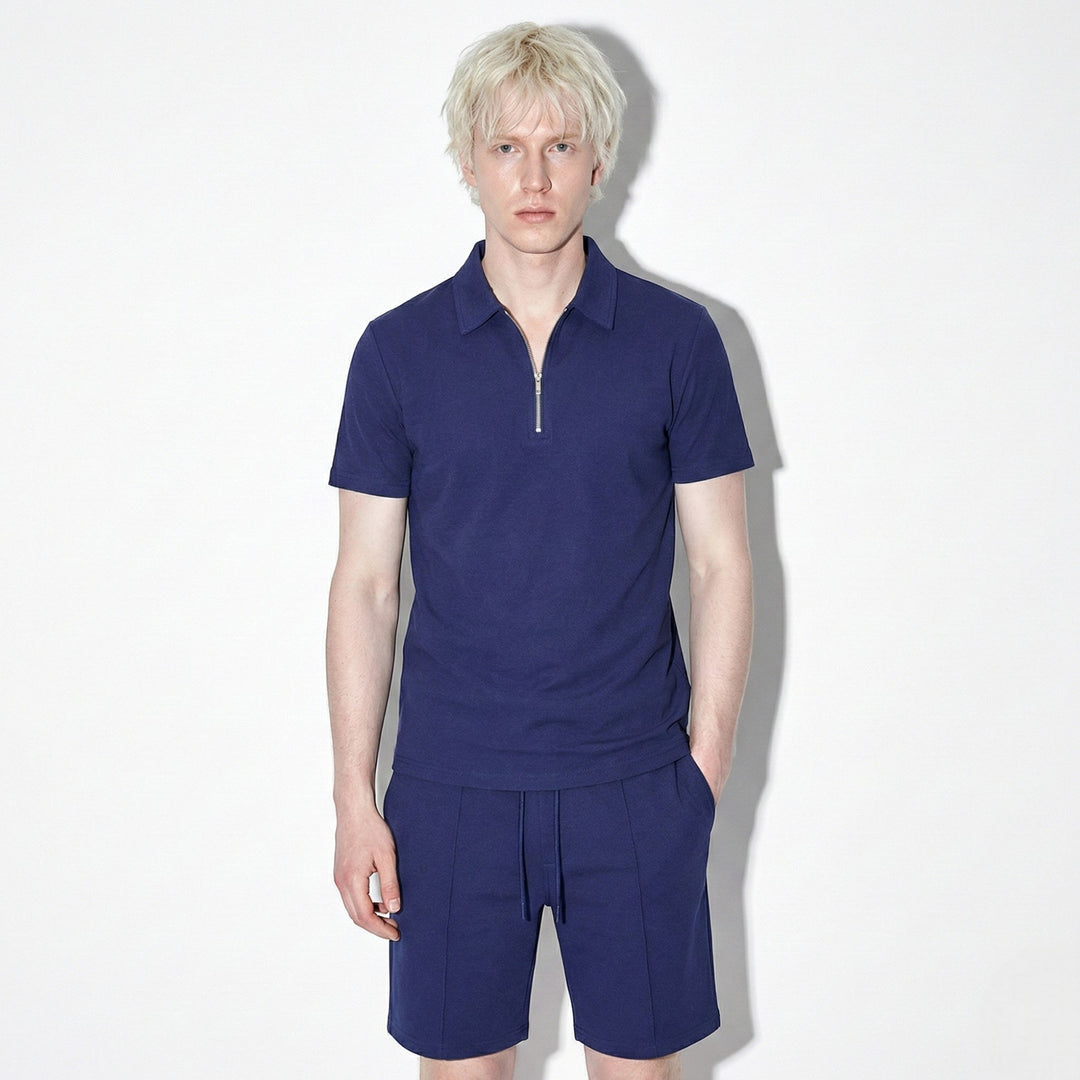 Heren zomerset: poloshirt en korte broek