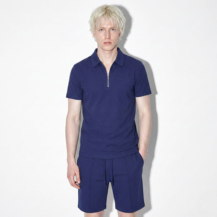 Heren zomerset: poloshirt en korte broek