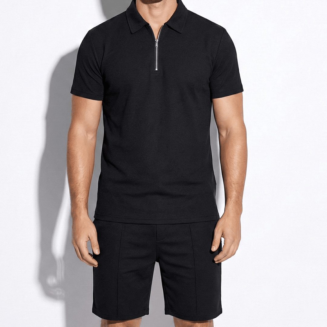 Heren zomerset: poloshirt en korte broek