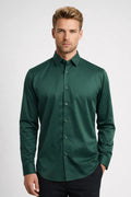 Heren Overhemd met Lange Mouwen en Slim Fit