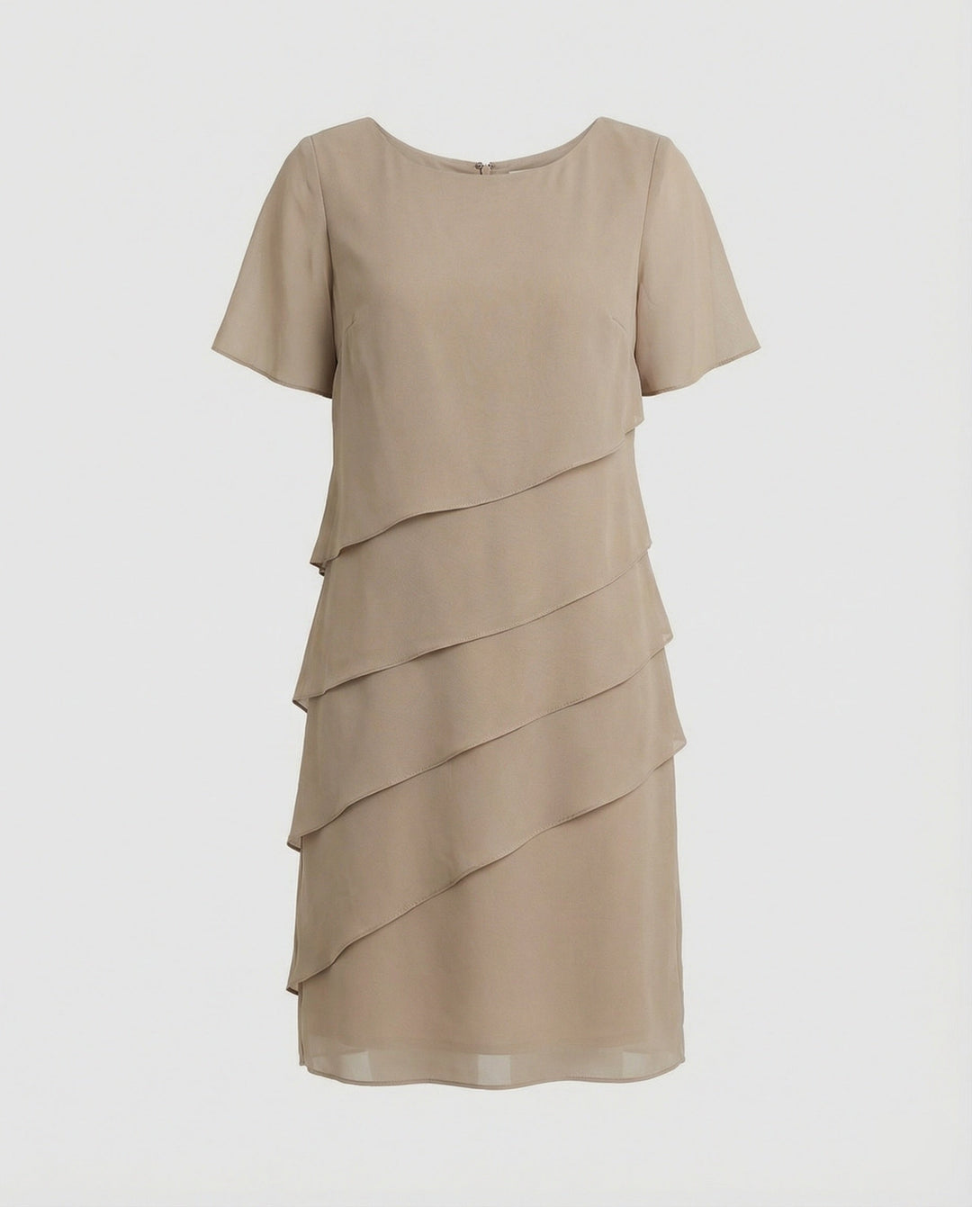 Chiffonjurk voor dames met korte mouwen