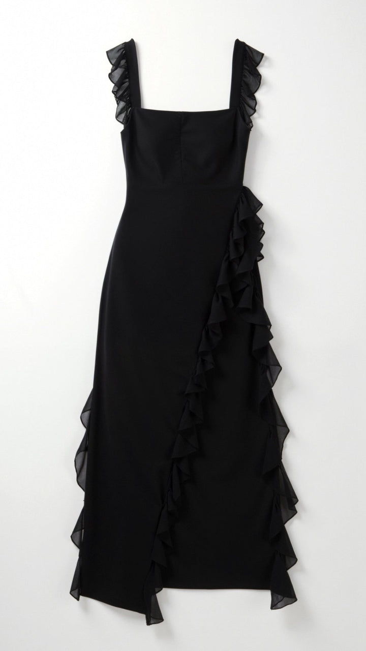Grace maxi-jurk met ruches