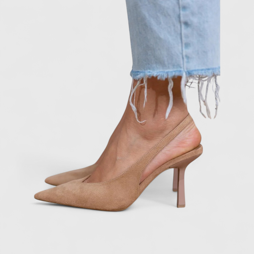 Damesschoenen met spitse neus en hakken