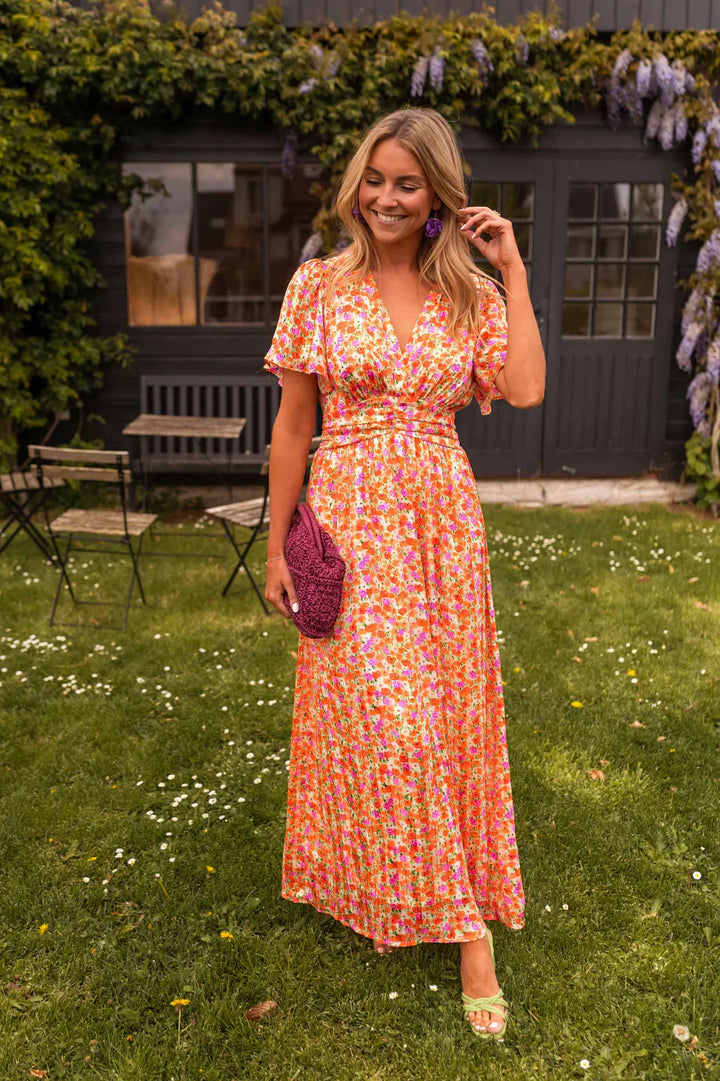 Bloemen maxi trouwjurk
