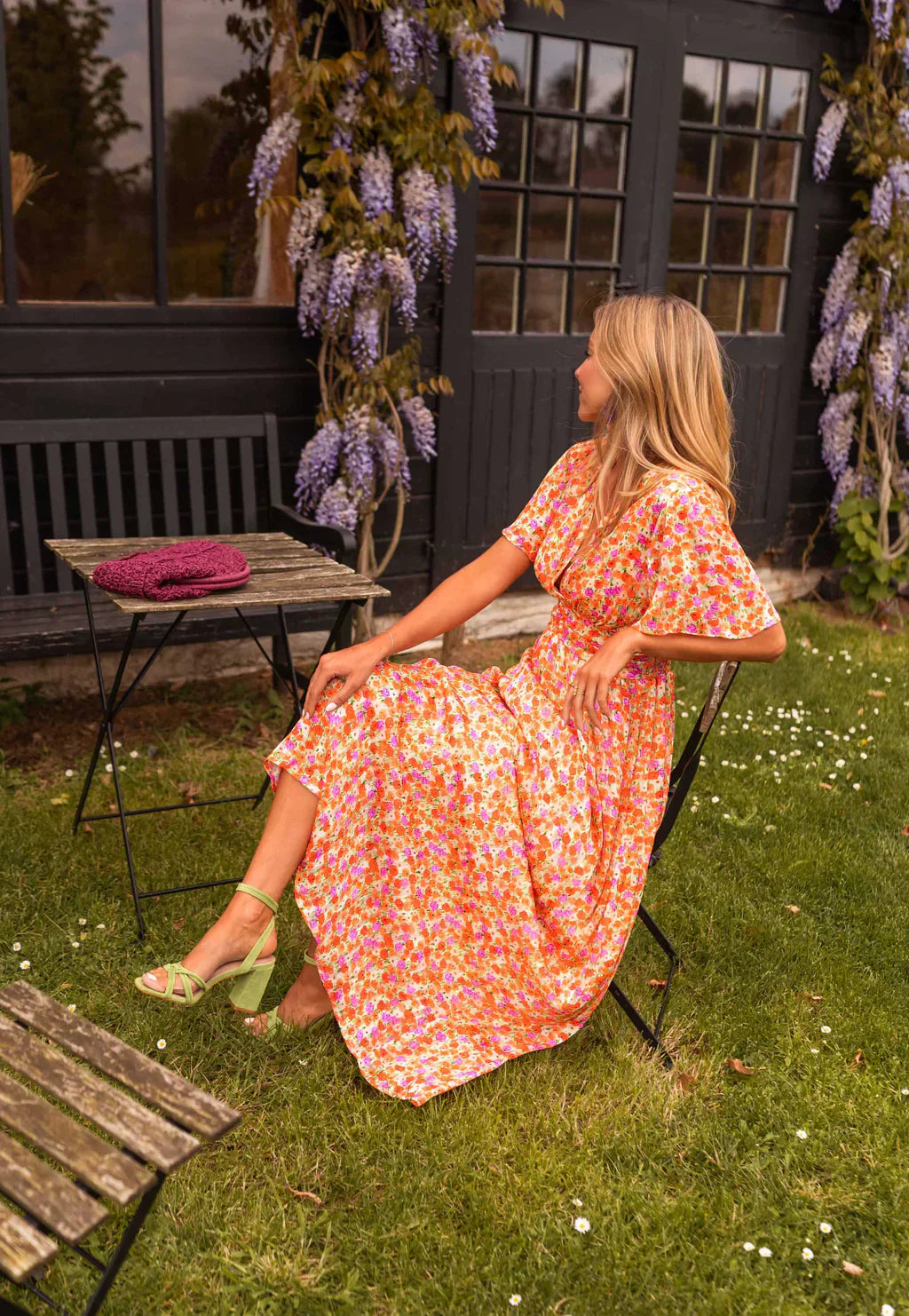 Bloemen maxi trouwjurk