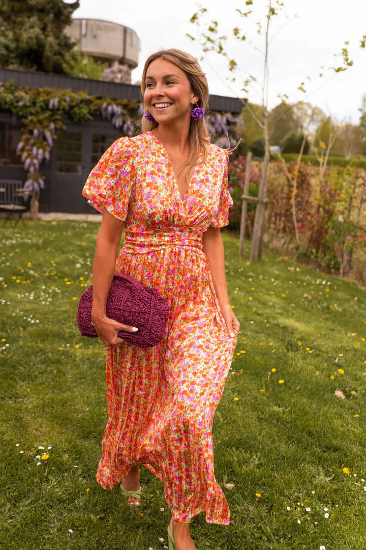 Bloemen maxi trouwjurk