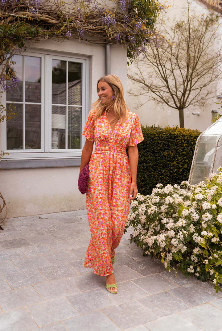 Bloemen maxi trouwjurk