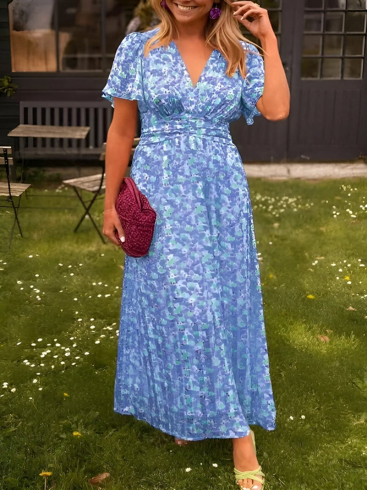 Bloemen maxi trouwjurk