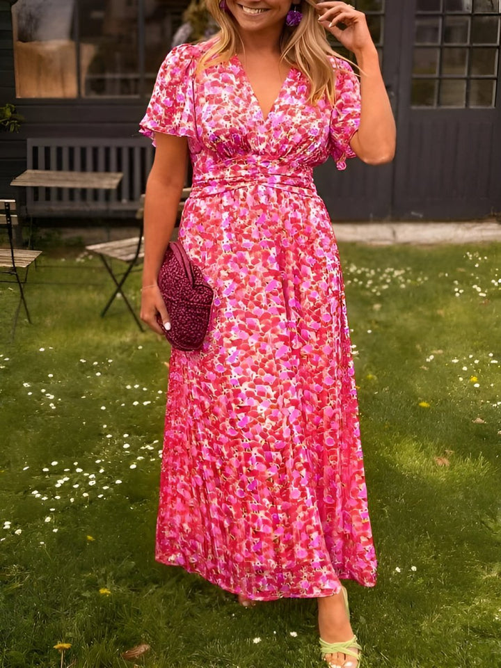 Bloemen maxi trouwjurk
