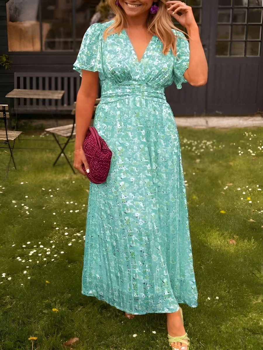 Bloemen maxi trouwjurk