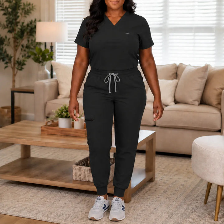 Joggingbroek met v-hals voor dames
